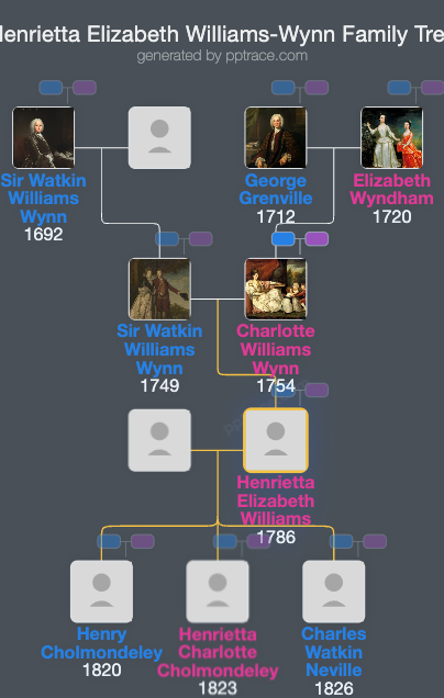 Henrietta Elizabeth Williams-Wynn family tree overview