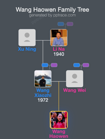 Wang Haowen family tree overview