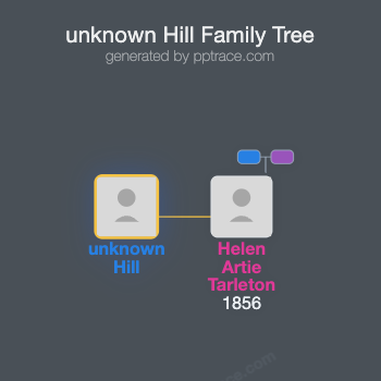 Unknown Hill family tree overview