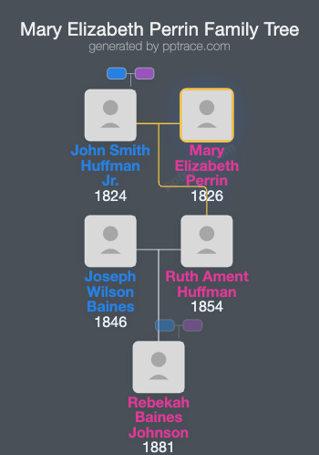 Mary Elizabeth Perrin family tree overview