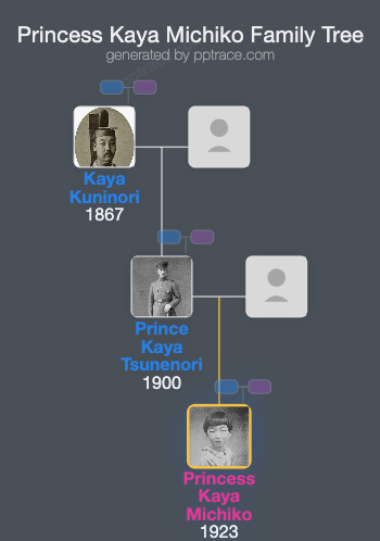 Princess Kaya Michiko family tree overview