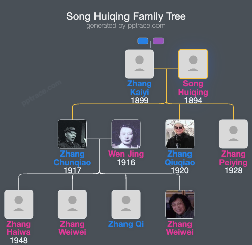 Song Huiqing family tree overview