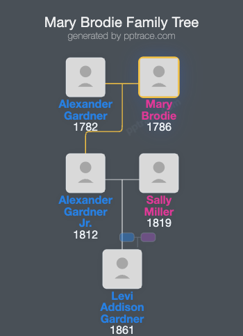 Mary Brodie family tree overview