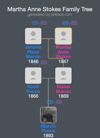 Martha Anne Stokes family tree overview