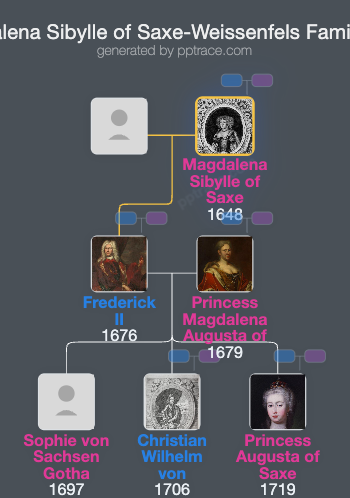 Magdalena Sibylle Of Saxe-Weissenfels family tree overview