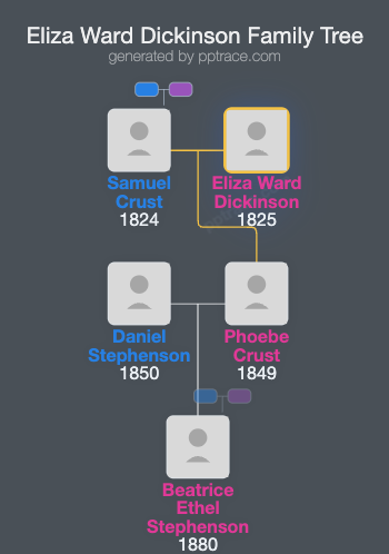 Eliza Ward Dickinson family tree overview