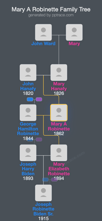 Mary A Robinette family tree overview