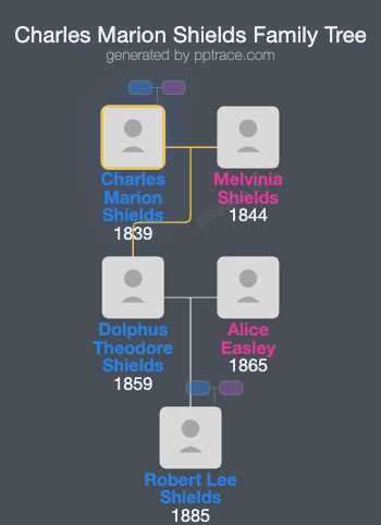 Charles Marion Shields family tree overview