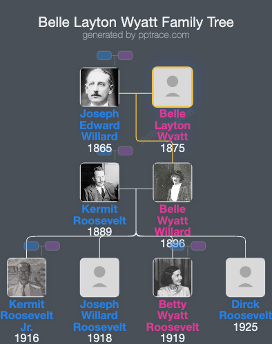 Belle Layton Wyatt family tree overview