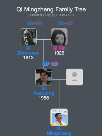 Qi Mingzheng family tree overview