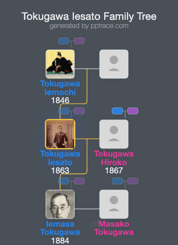 Tokugawa Iesato family tree overview