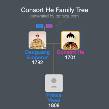 Consort He family tree overview