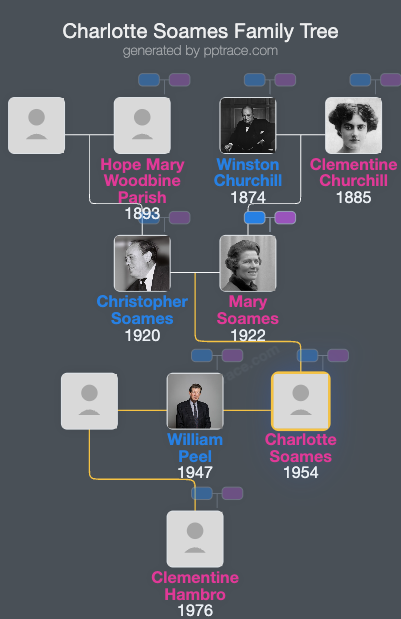 Charlotte Soames family tree overview