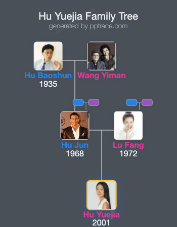 Hu Yuejia family tree overview