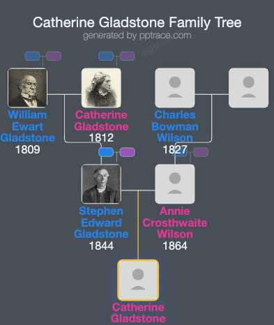 Catherine Gladstone family tree overview