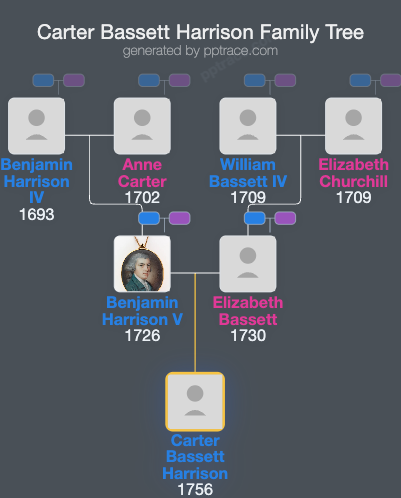 Carter Bassett Harrison family tree overview