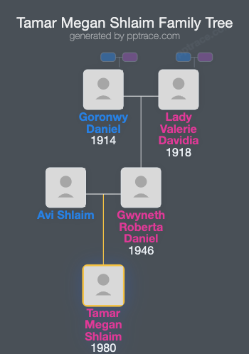 Tamar Megan Shlaim family tree overview