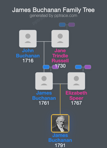 James Buchanan family tree overview