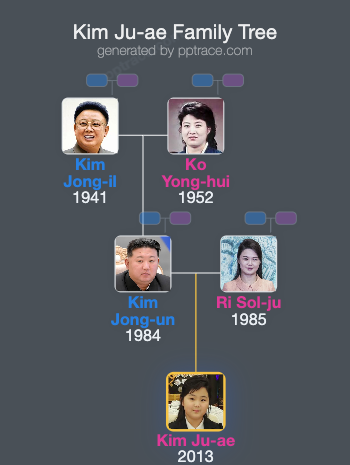 Kim Ju-ae family tree overview
