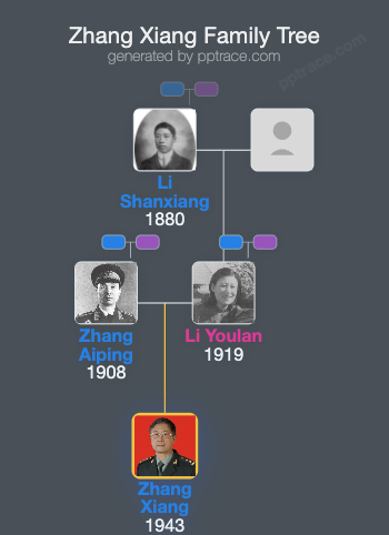 Zhang Xiang family tree overview