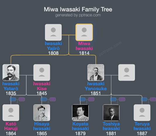 Miwa Iwasaki family tree overview