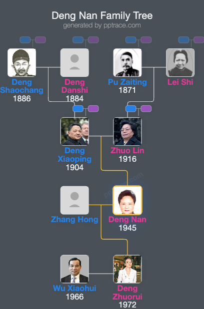 Deng Nan family tree overview