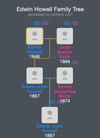 Edwin Howell family tree overview