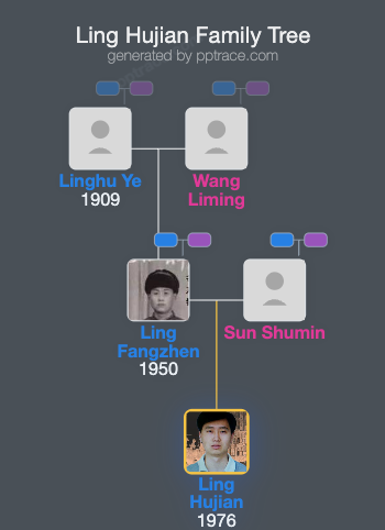 Ling Hujian family tree overview