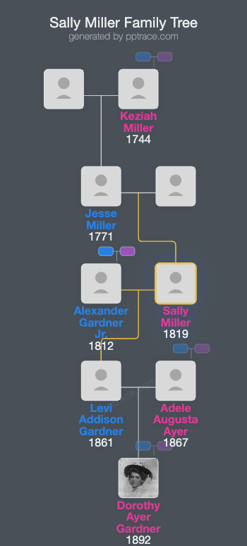Sally Miller family tree overview