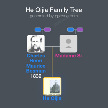 He Qijia family tree overview