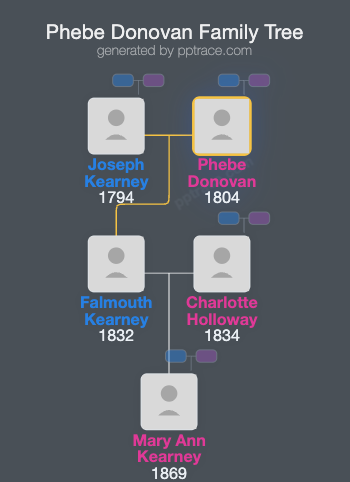 Phebe Donovan family tree overview