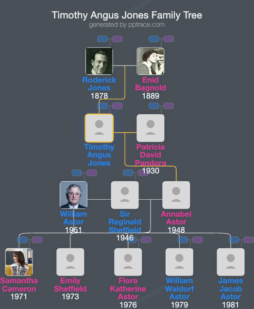 Timothy Angus Jones family tree overview