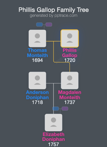 Phillis Gallop family tree overview