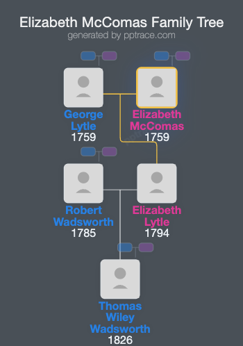 Elizabeth McComas family tree overview