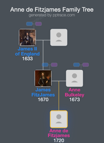 Anne De Fitzjames family tree overview