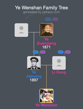 Ye Wenshan family tree overview
