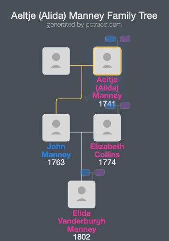 Aeltje (Alida) Manney family tree overview