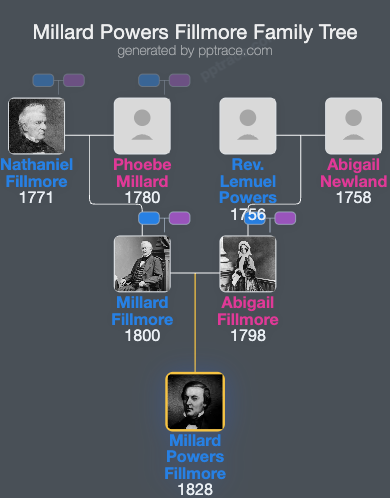 Millard Powers Fillmore family tree overview