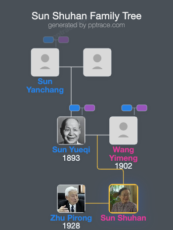Sun Shuhan family tree overview