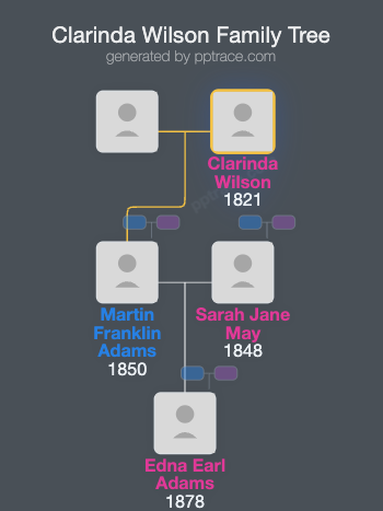 Clarinda Wilson family tree overview