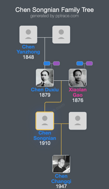 Chen Songnian family tree overview