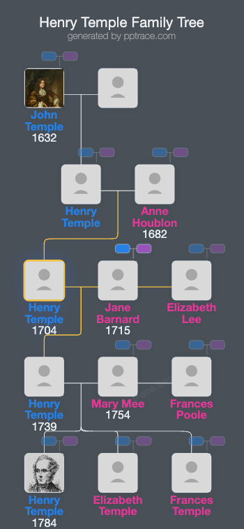 Henry Temple family tree overview