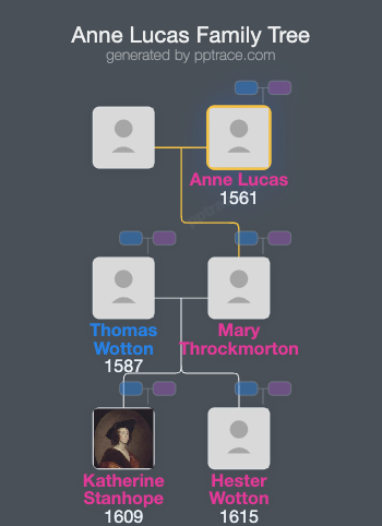 Anne Lucas family tree overview