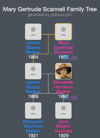 Mary Gertrude Scannell family tree overview