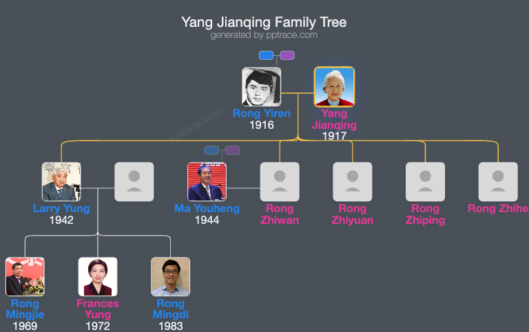 Yang Jianqing family tree overview