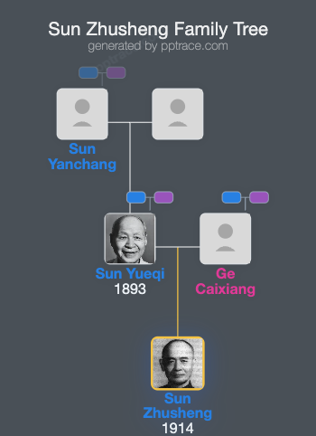 Sun Zhusheng family tree overview