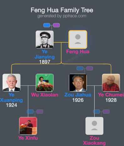 Feng Hua family tree overview