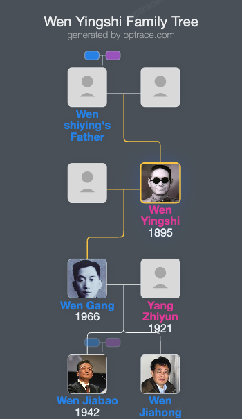 Wen Yingshi family tree overview