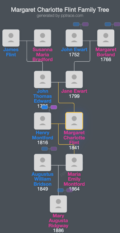 Margaret Charlotte Flint family tree overview