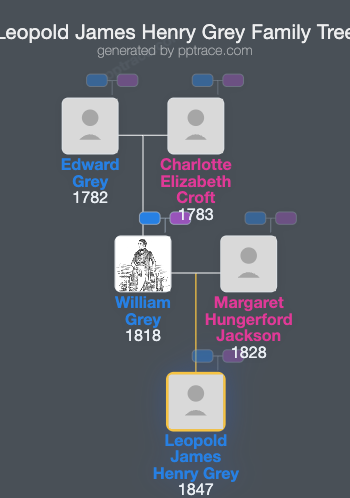 Leopold James Henry Grey family tree overview